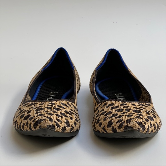 Rothy’s The Point Leopard Print Flats Size 7.5 Retired Style - Picture 3 of 12